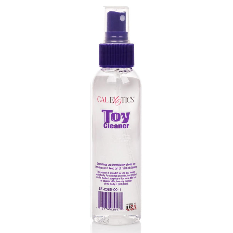 CalExotics Anti-Bacterial Toy Cleaner 4.3fl.oz bottle with a sleek design, perfect for maintaining intimate toys.